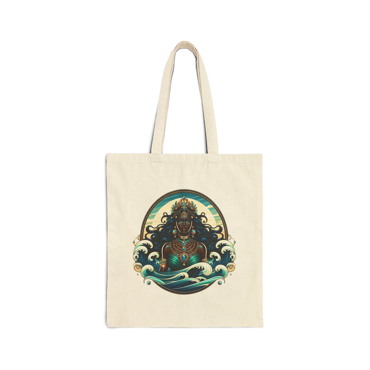 Goddess Yemonja Eco- Friendly-Cotton Canvas Tote Bag