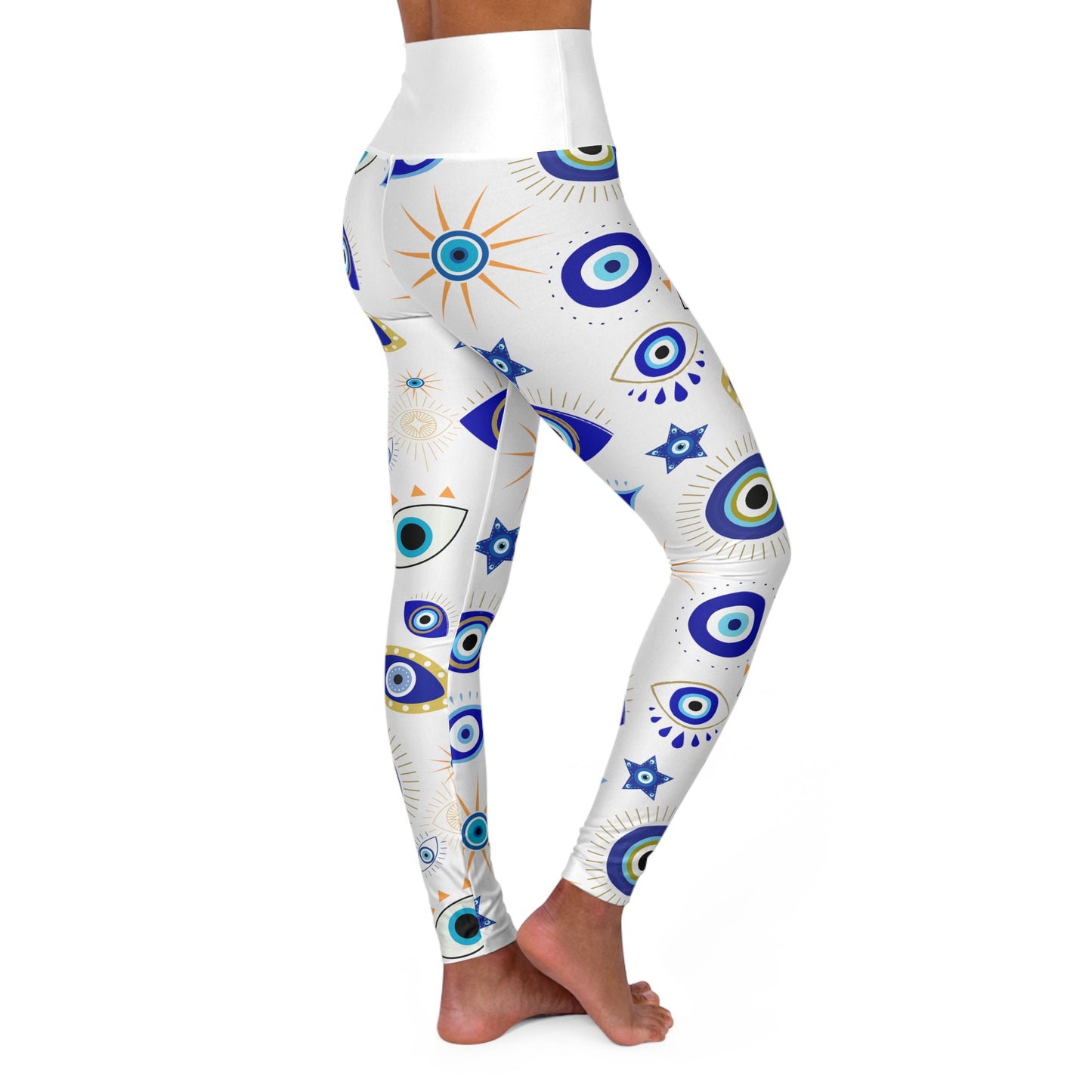 evil eye High Waisted Yoga Leggings (AOP)