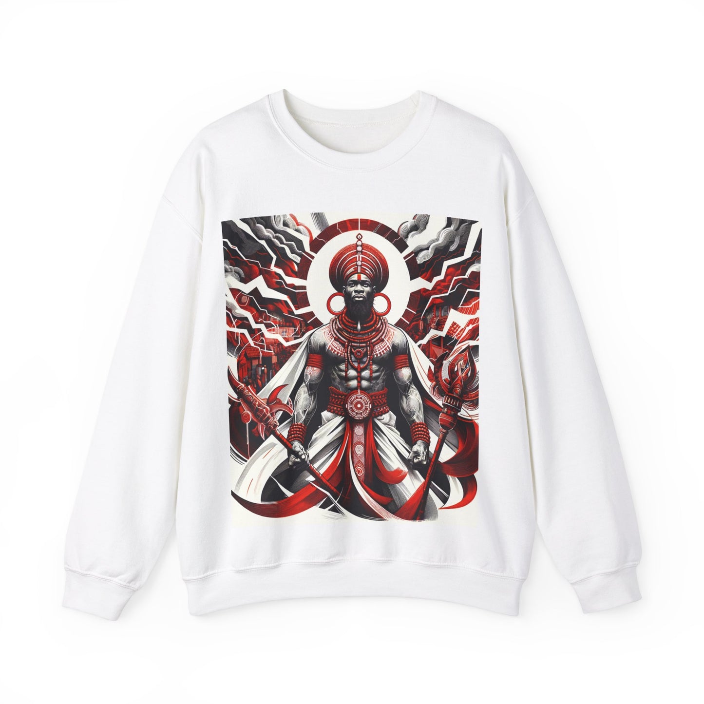 Shango Deity Black Unisex Heavy Blend™ Crewneck Sweatshirt