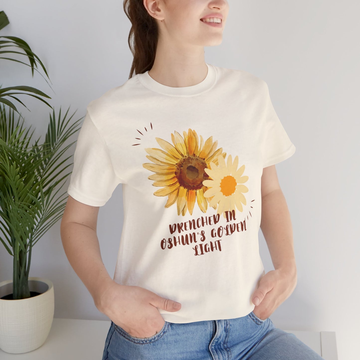 Drenched In Oshuns Golden Light-Unisex Jersey Short Sleeve Tee