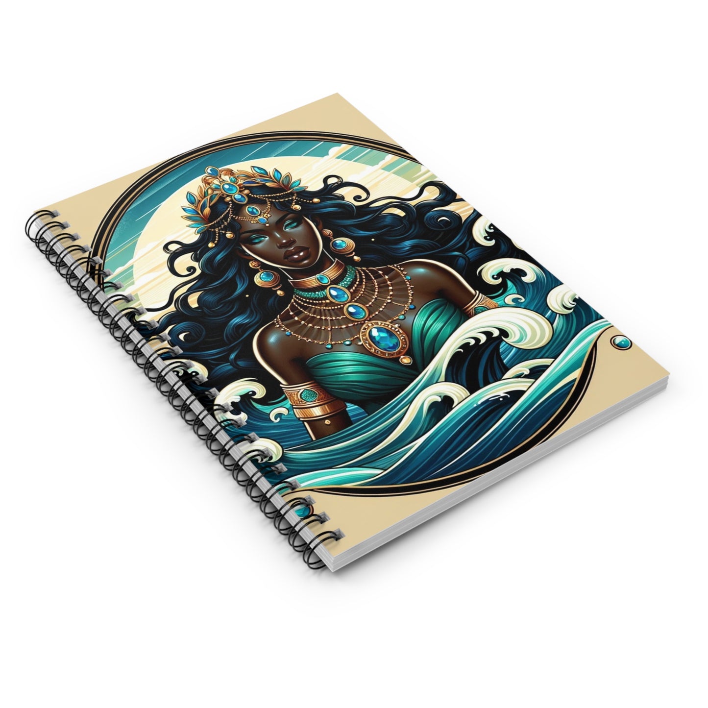 Yemonja Inspired Spiral Notebook - Ruled Line