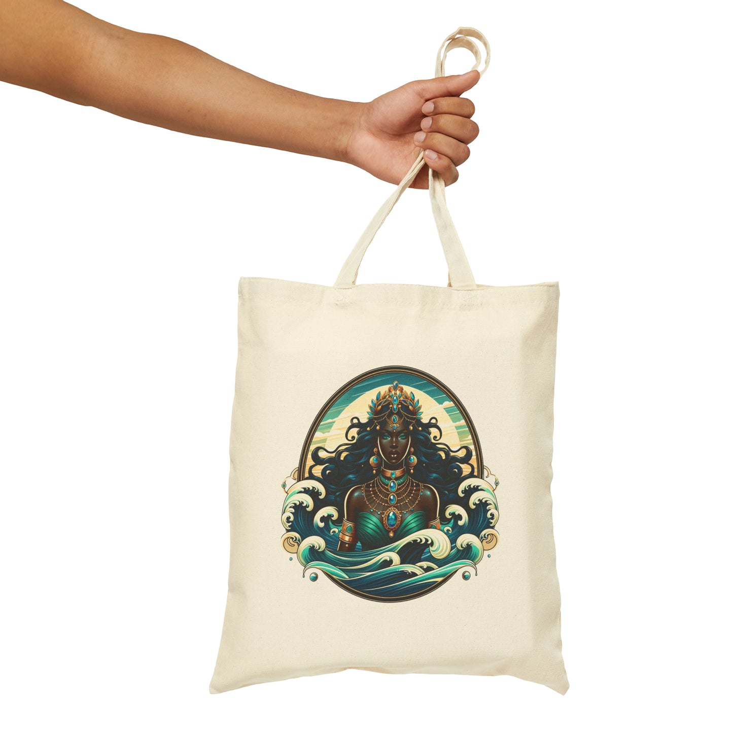 Goddess Yemonja Eco- Friendly-Cotton Canvas Tote Bag