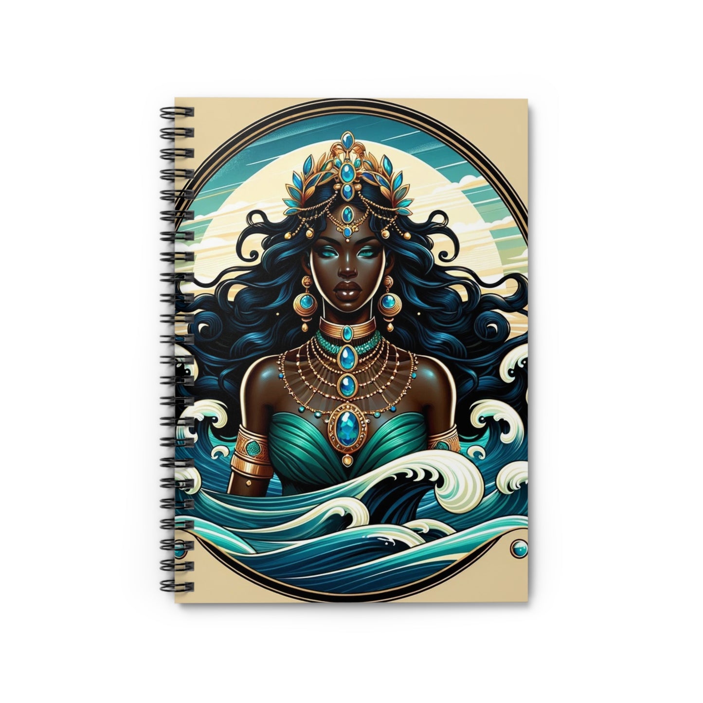 Yemonja Inspired Spiral Notebook - Ruled Line