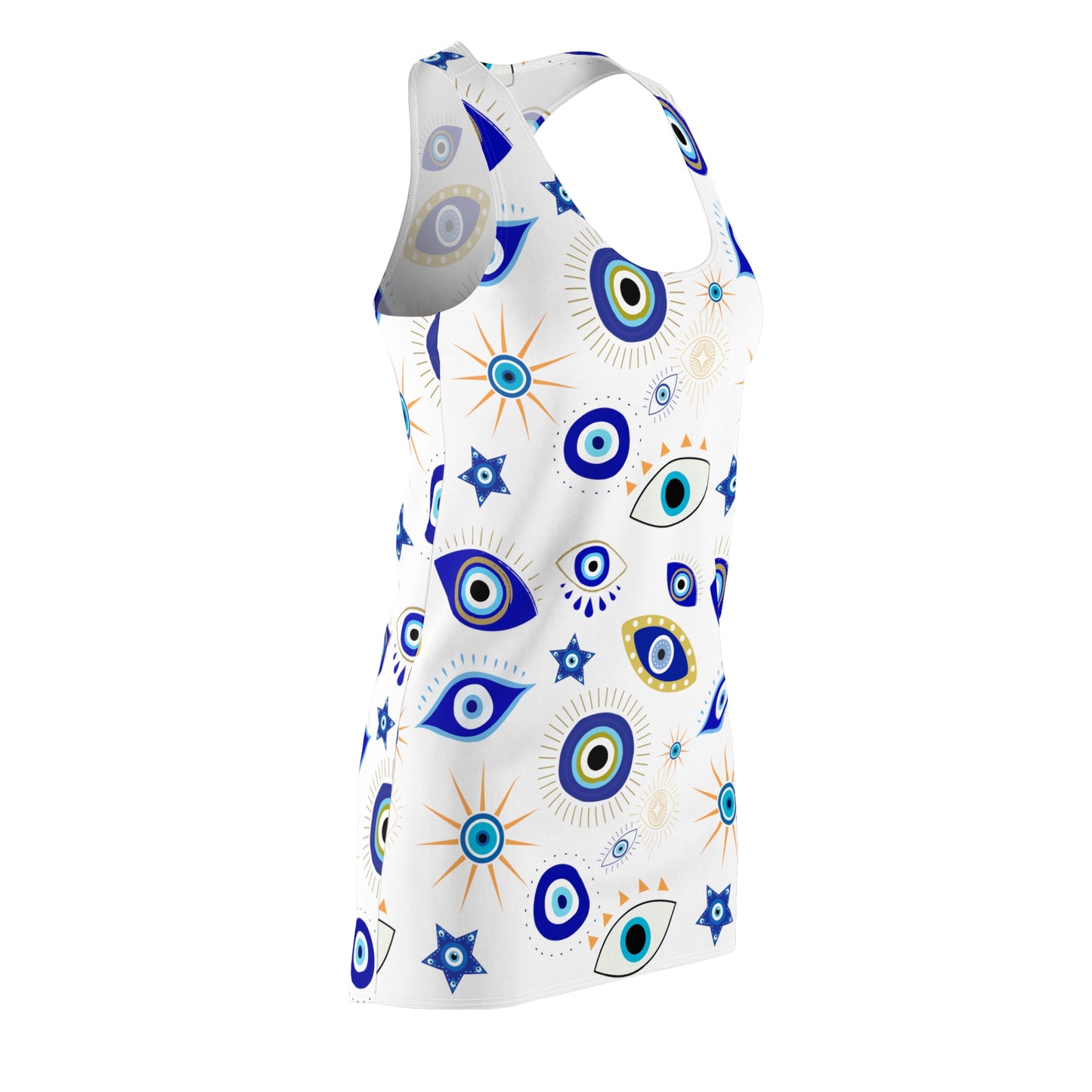 EVIL EYE-Women's Cut & Sew Racerback Dress (AOP)