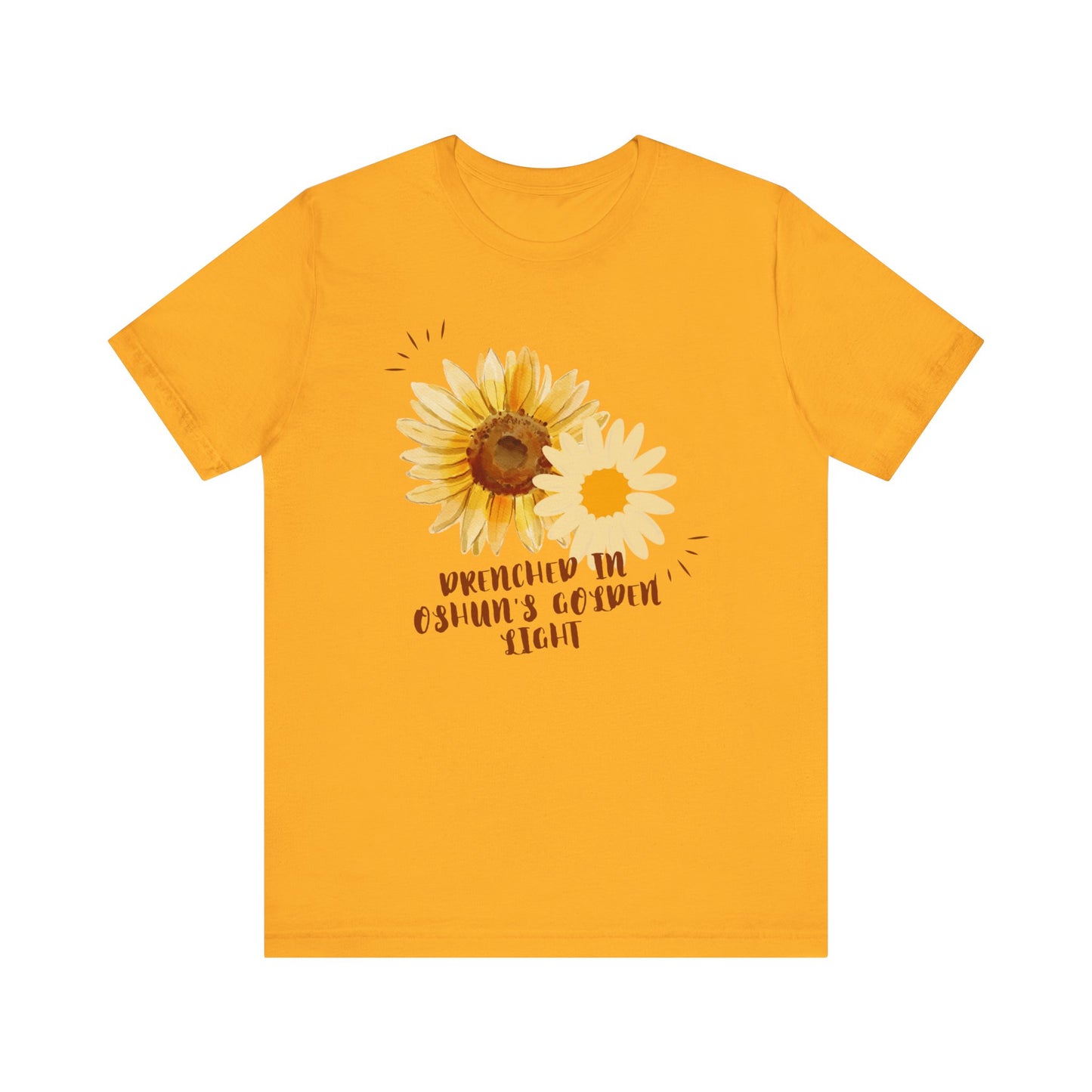 Drenched In Oshuns Golden Light-Unisex Jersey Short Sleeve Tee