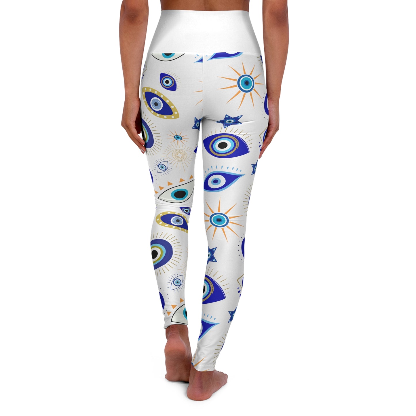 evil eye High Waisted Yoga Leggings (AOP)