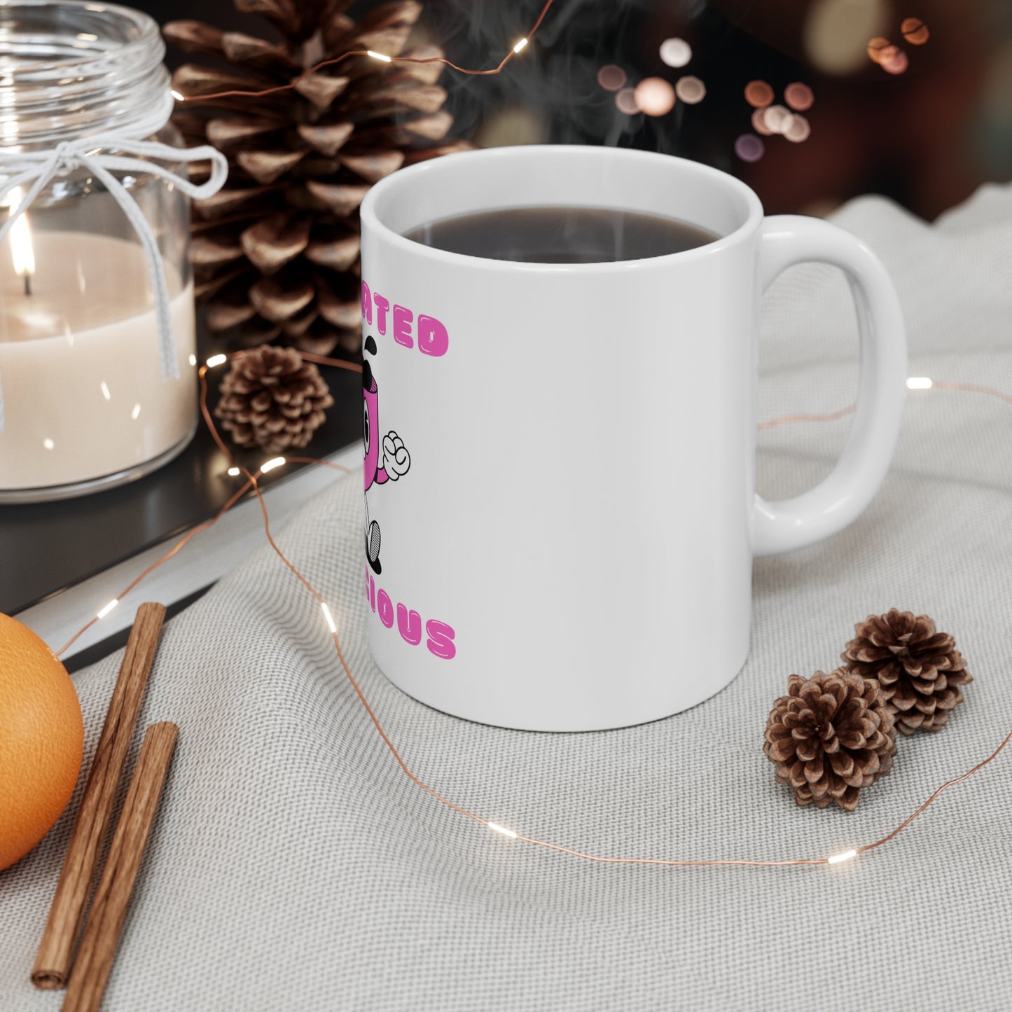 CAFFINATED CONSCIOUS Ceramic Mug 11oz