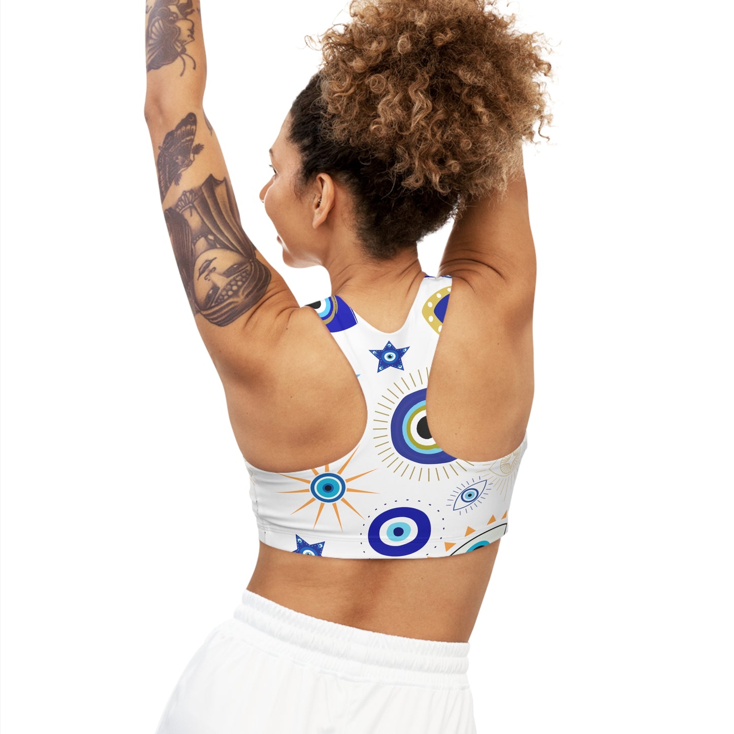 Evil Eye-Seamless Sports Bra (AOP)