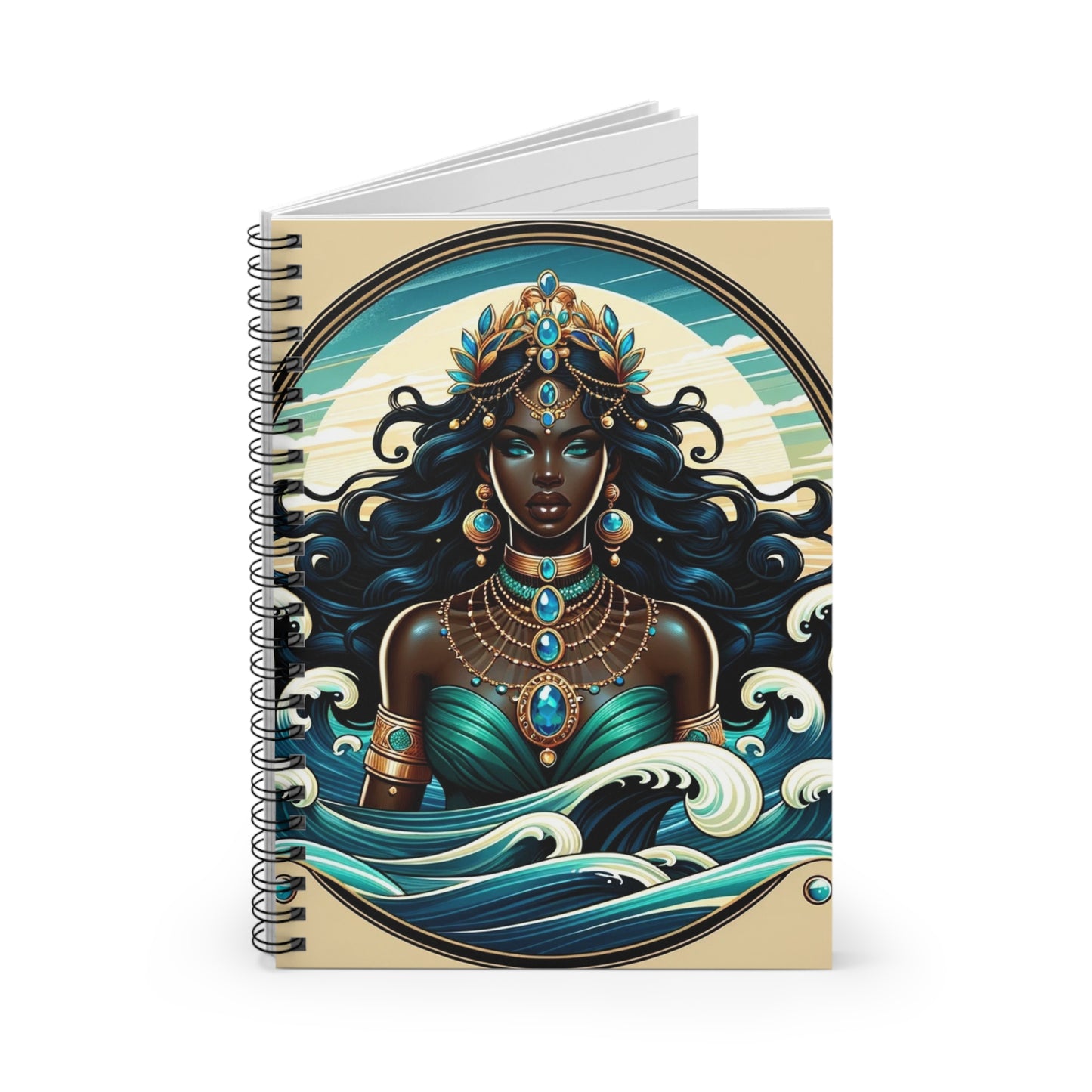 Yemonja Inspired Spiral Notebook - Ruled Line