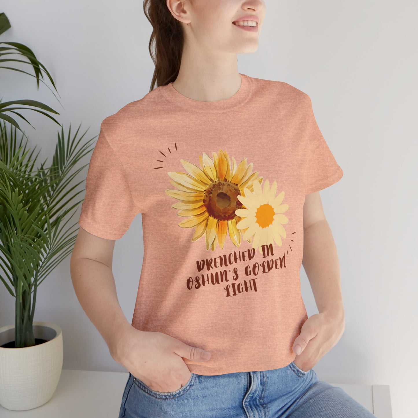 Drenched In Oshuns Golden Light-Unisex Jersey Short Sleeve Tee