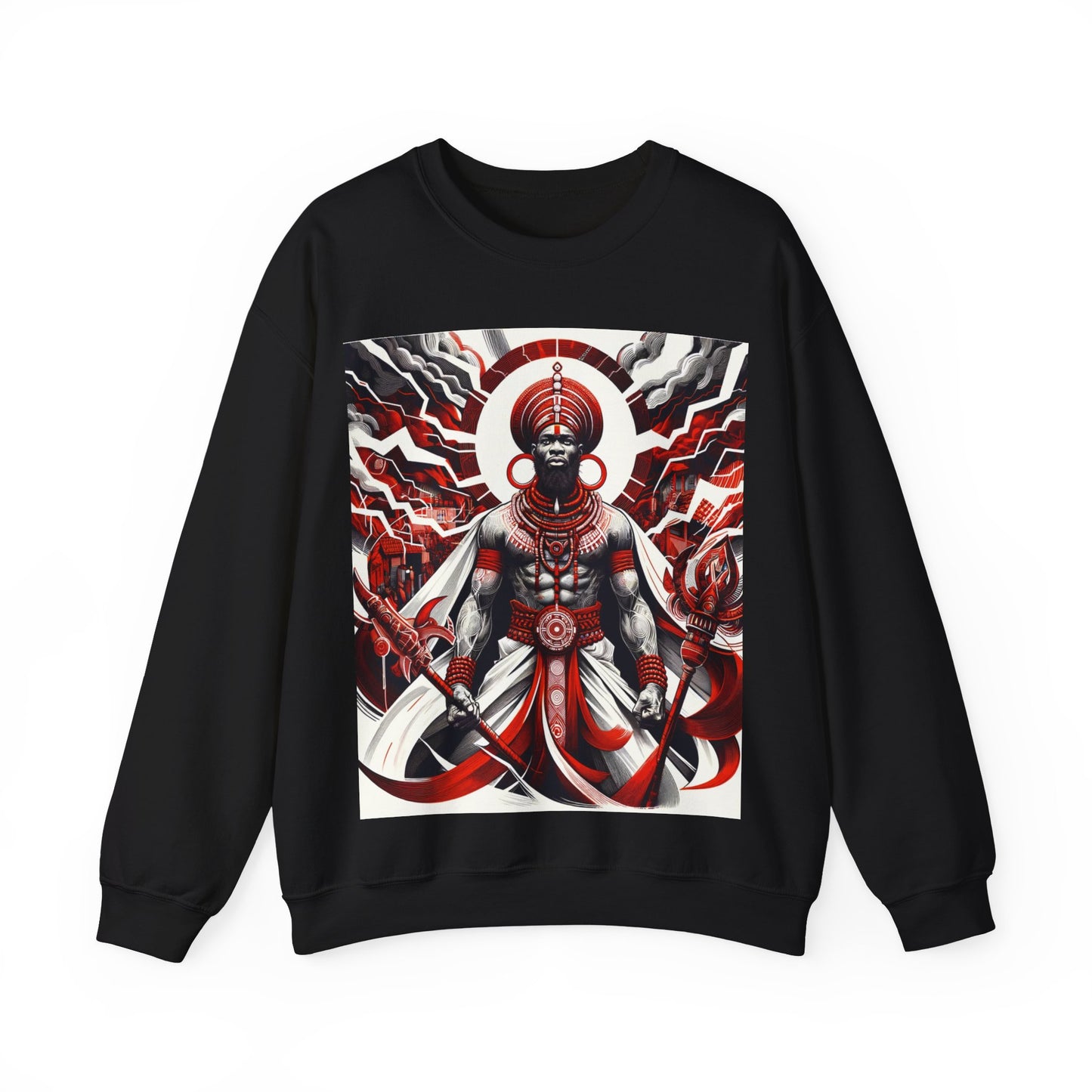 Shango Deity Black Unisex Heavy Blend™ Crewneck Sweatshirt