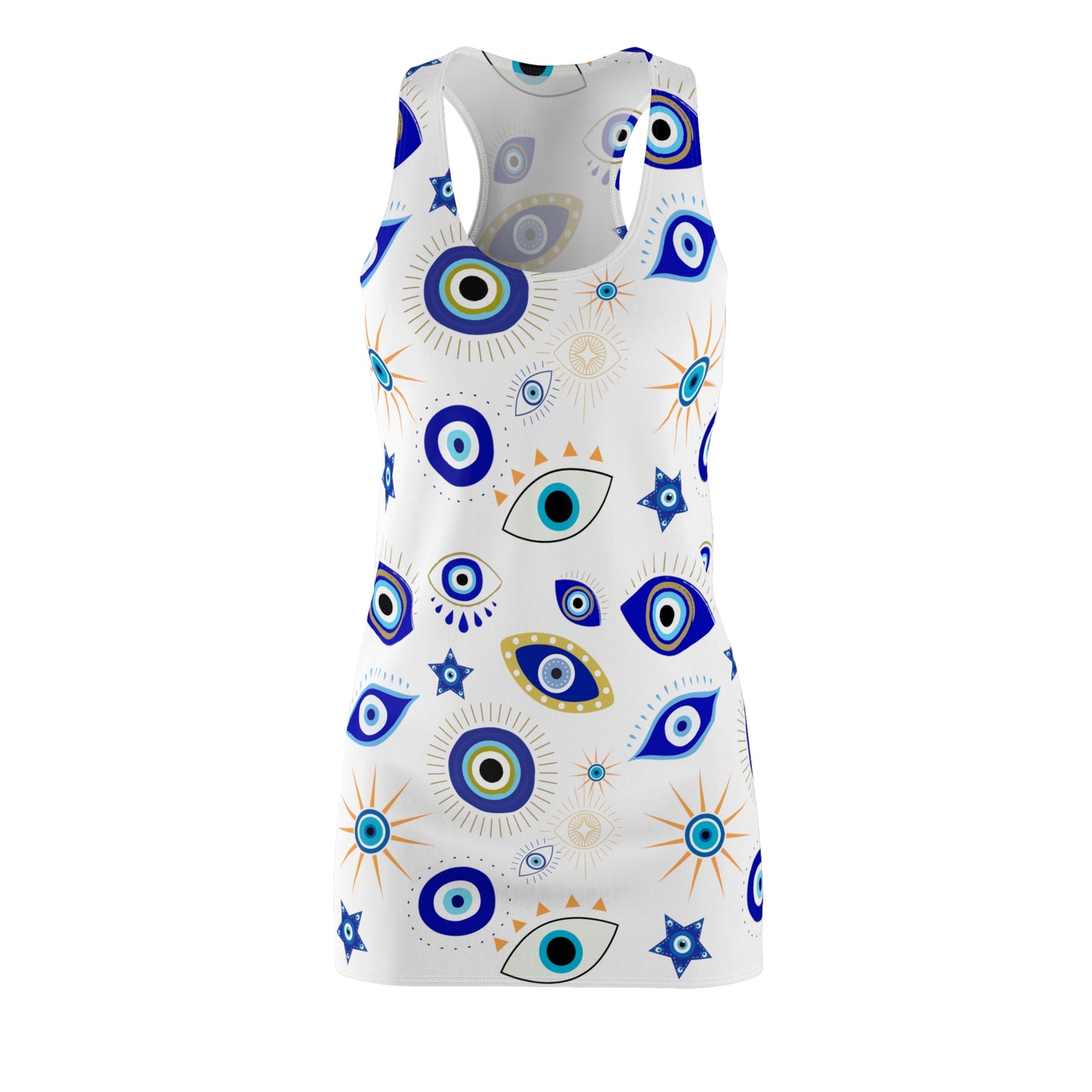 EVIL EYE-Women's Cut & Sew Racerback Dress (AOP)