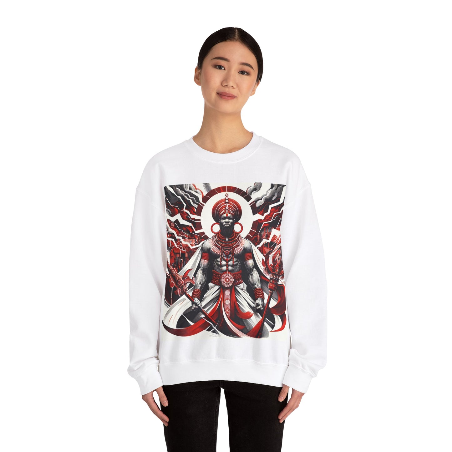 Shango Deity Black Unisex Heavy Blend™ Crewneck Sweatshirt