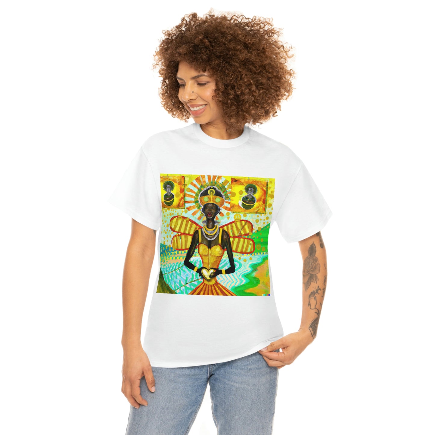Oshun - There is Never Bitterness in the house of the Honeymaker-Unisex Heavy Cotton Tee
