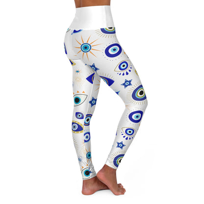 evil eye High Waisted Yoga Leggings (AOP)