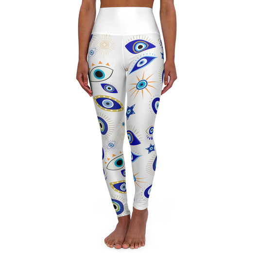 evil eye High Waisted Yoga Leggings (AOP)
