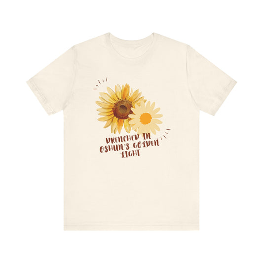 Drenched In Oshuns Golden Light-Unisex Jersey Short Sleeve Tee