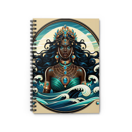 Yemonja Inspired Spiral Notebook - Ruled Line