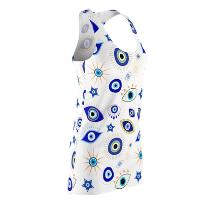 EVIL EYE-Women's Cut & Sew Racerback Dress (AOP)