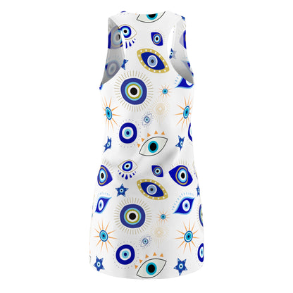 EVIL EYE-Women's Cut & Sew Racerback Dress (AOP)