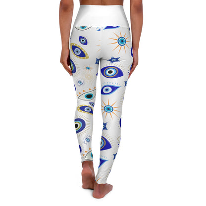 evil eye High Waisted Yoga Leggings (AOP)