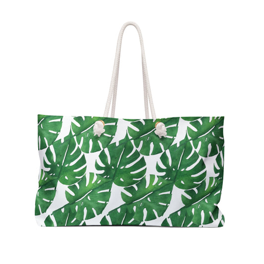 tropical leaves inspired Weekender Bag