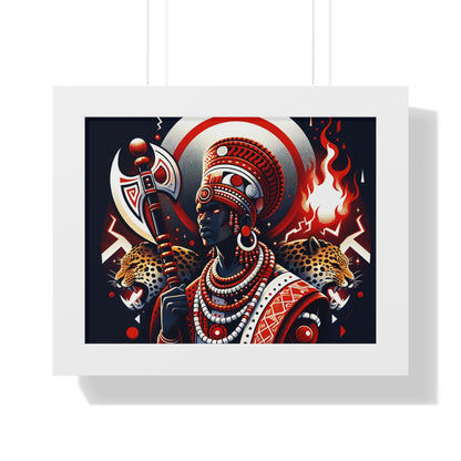 Shango Inspired Wall ART Framed Horizontal Poster