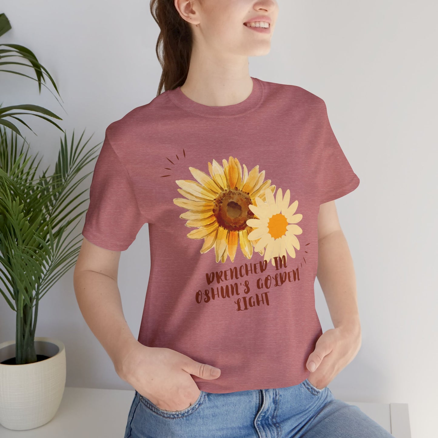 Drenched In Oshuns Golden Light-Unisex Jersey Short Sleeve Tee